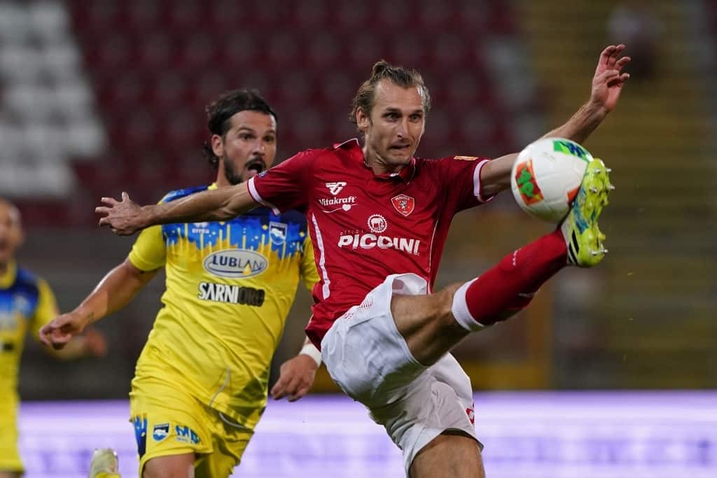 PERUGIA, ITALY - AUGUST 14: Norbert Gyömbér of AC Perugia in action during the serie B Play-Out second leg match between AC Perugia and Pescara Calcio at Stadio Renato Curi on August 14, 2020 in Perugia, Italy. (Photo by Danilo Di Giovanni/Getty Images)